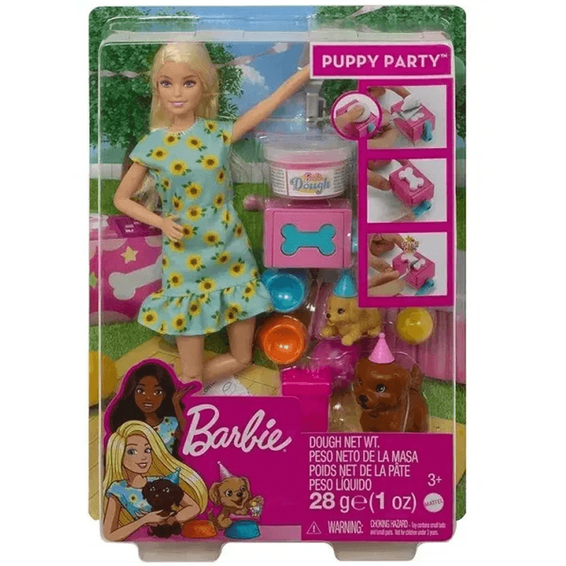 Roupa Festa de Aniversário Minha Primeira Barbie Mattel - Bonecas