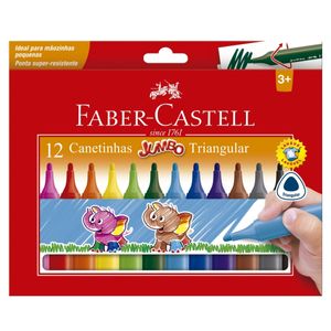 Canetinha Hidrográfica Faber Castell Jumbo Triangular 12 Cores