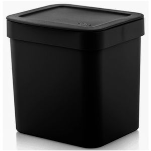 Lixeira Trium 4,7 Litros Preto Fechado - OU