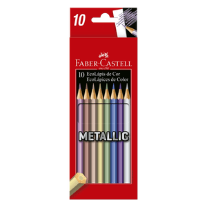 Ecolápis de Cor Faber Castell Metallic 10 Cores