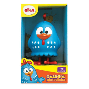 Boneco da Galinha Pintadinha Elka em Vinil - 13cm