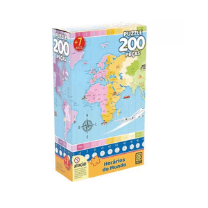 Puzzle 200 Peças Horários do Mundo Grow