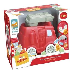 Carrinho Bombeiro Roma Bebê Pompier - Vermelho