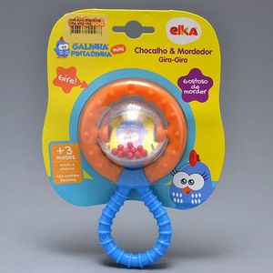 Chocalho e Mordedor Elka Gira Gira Galinha Pintadinha Mini