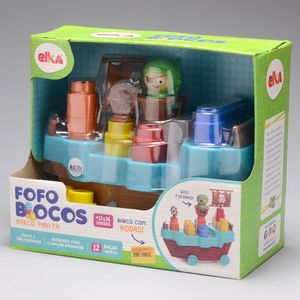Fofo Blocos Elka Barco Pirata - 13 Peças