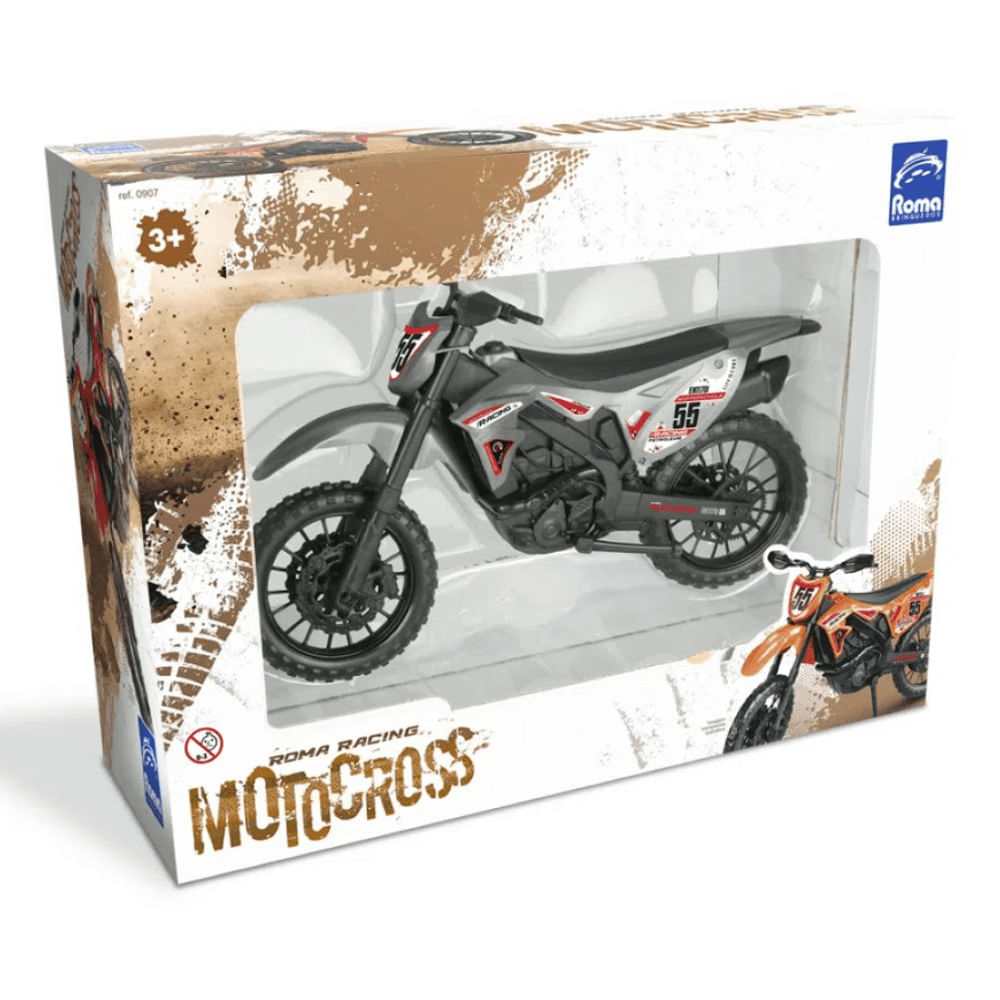 Moto De Corrida Racing Motorcycle Cinza Roma - GAMES & ELETRONICOS