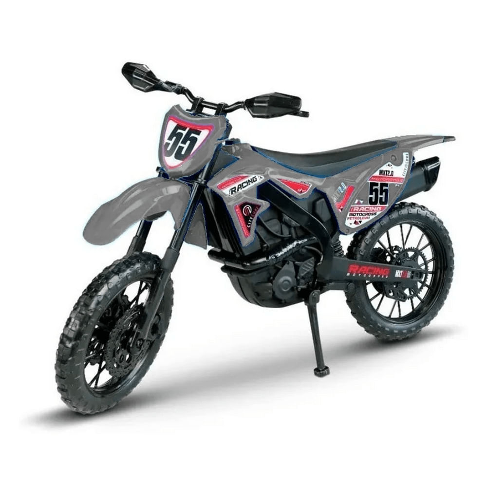 Moto De Corrida Racing Motorcycle Cinza Roma - GAMES & ELETRONICOS