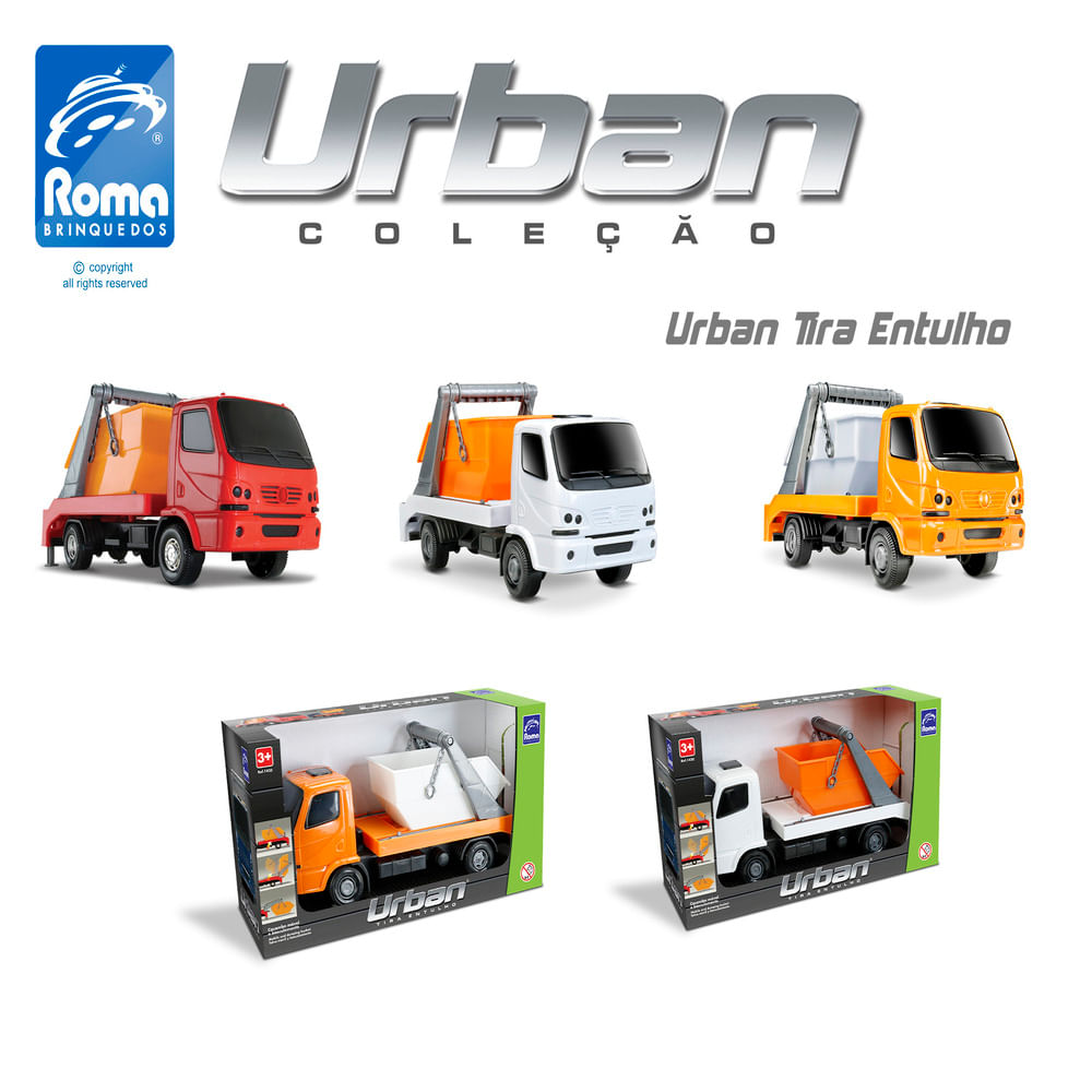 Brinquedo Infantil Caminhão Urban Tira Entulho - Roma 1420