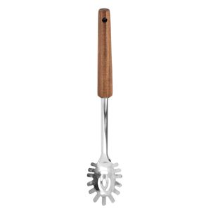 Pegador de Macarrão Yazi Inox com Cabo de Madeira Acácia