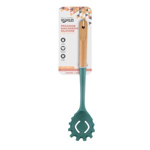 Pegador de Macarrão Yangzi Silicone com Cabo de Madeira