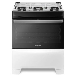 Fogão 5 Bocas Continental FC5IB Mesa de Inox Branco