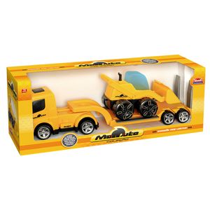 Caminhão Mamute Prancha Carregadeira Usual Brinquedos - Amarelo