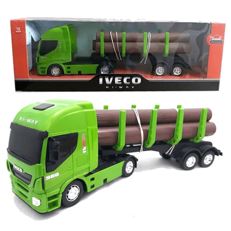 Brinquedo Caminhão Tora Hi Way Iveco Cinza