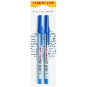 Caneta Esferográfica Compactor 07 0.8mm Azul - 2un