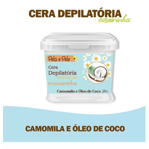 Cera Depilatória Pelo e Pele Camomila e Óleo de Coco
