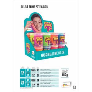 Slime Pote Gelelé Color - Sortido