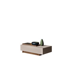 Mesa de Centro Lukaliam Milao - Off White/Amêndoa