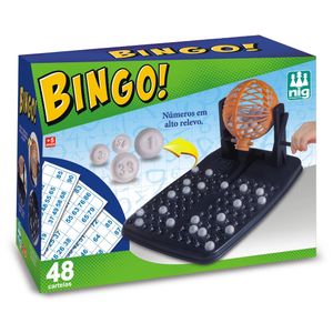 Jogo Bigo Nig com 48 Cartelas em Plástico Multicolorido