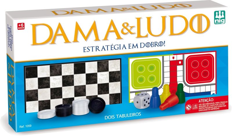 Jogo de Tabuleiro Nig Dama e Ludo