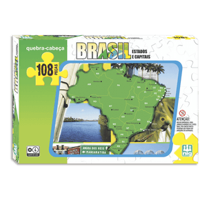 Quebra-Cabeça Nig Mapa do Brasil Estados e Capitais