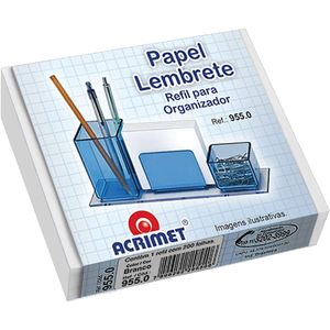 Papel Lembrete Acrimet Cintado com 200 Folhas Refil - Branco