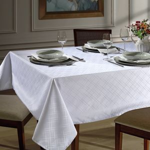 Toalha de Mesa Döhler Jacquard Requinte II Liso 160cm - Branco