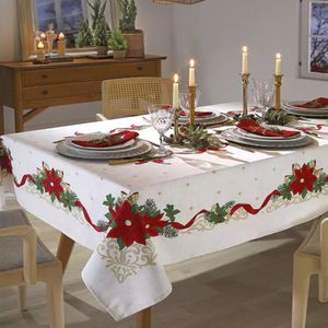 Toalha de Mesa Döhler Athenas Estampado Natal 105 140cm x 140cm
