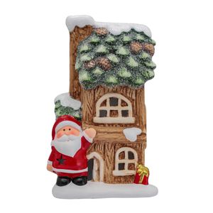 Casa Papai Noel Magizi com Led 12cmx9,5cmx21cm