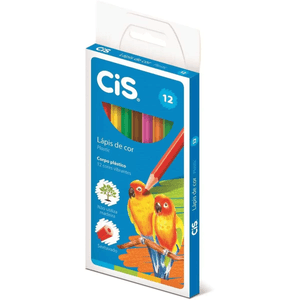 Lápis de Cor Cis Plastic 12 Cores Sortido
