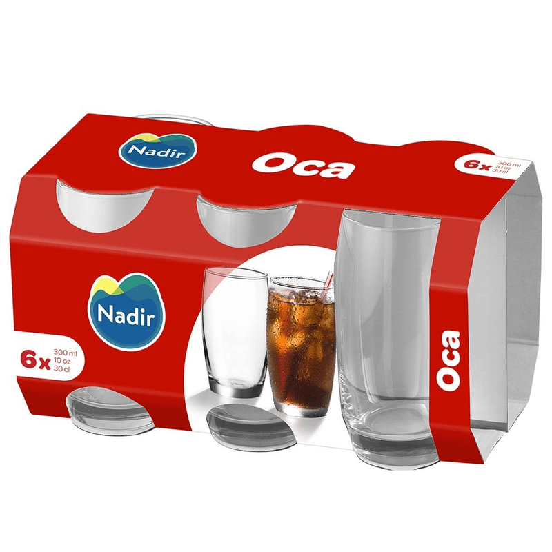 Jogo de Copos Nadir Oca LD 6 Peças 300ml