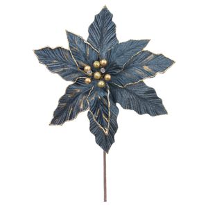 Haste Bico de Papagaio D&A Aveludado Azul e Dourado - 28cm