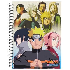 Caderno brochura pequeno capa dura 80 folhas Naruto Shippuden São Domingos  - Shopel Papelaria