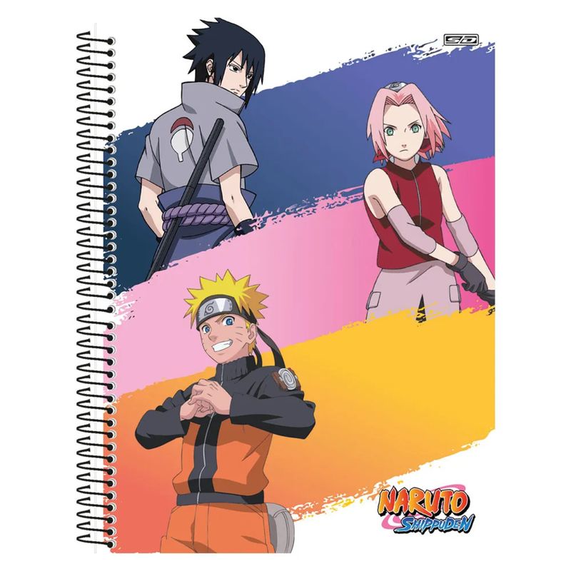 Caderno Universitário - Símbolo Akatsuki - Naruto - 80 folhas - Capa Dura