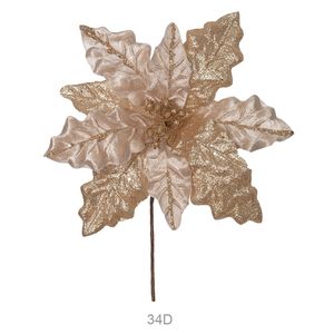 Haste Bico de Papagaio D&A Champanhe com Glitter Nude - 20cm