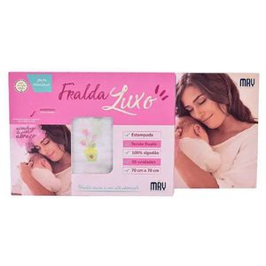Fralda Minasrey Luxo Estampada MNA 70 x 70 cm - Rosa - 5 Peças