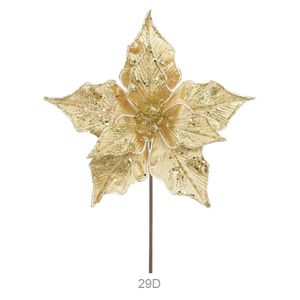 Haste Bico de Papagaio D&A Dourado com Glitter Dourado - 20cm