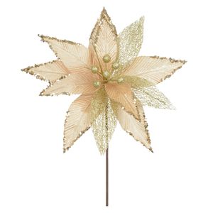 Haste Bico de Papagaio D&A Dourado com Glitter Dourado - 21cm