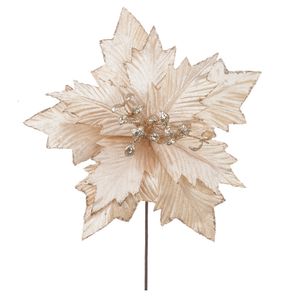 Haste Bico de Papagaio D&A Aveludado com Glitter Champanhe - 35cm