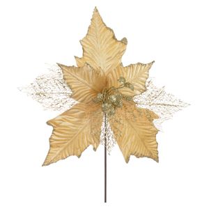 Haste Bico de Papagaio D&A Aveludado com Tela Dourado - 24 cm