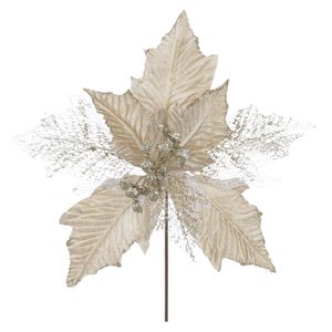 Haste Bico de Papagaio D&A Natal Aveludado com Tela Champanhe - 24 cm