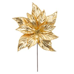 Haste Bico de Papagaio D&A Metalizado Dourado com Glitter Dourado - 25cm