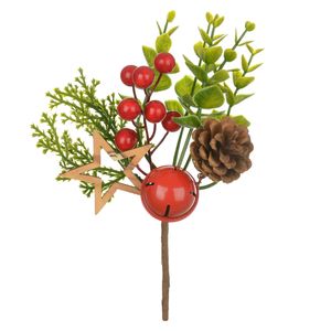 Haste Pick Berry D&A Natal com Pinha Vermelha - 19 cm