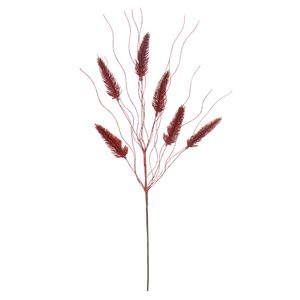 Haste Astilbe D&A Natal X6 com Glitter Vermelho - 54 cm