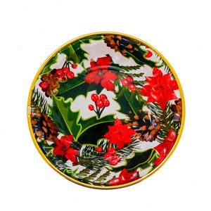Travessa Decorativa Magizi Natal Plástico 23cmx3cm