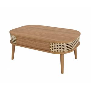 Mesa de Centro Dalla Costa Tela 90x35x60cm - Freijó
