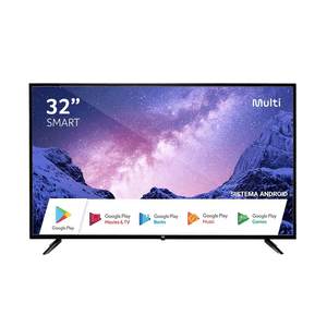 Smart Tv DLed 32'' Multilaser HD Android 3 HDMI 2 USB Wi-Fi com Receptor Bivolt Preto - RT042/TL042