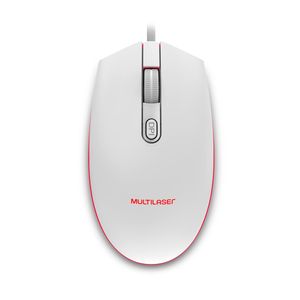 Mouse Gamer Multilaser 2400DPI Led 7 Cores Branco - MO299