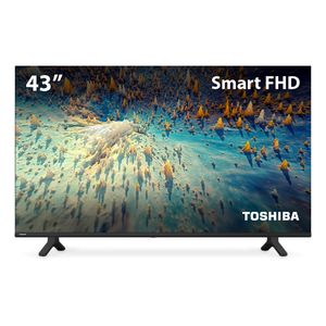 Smart Tv DLed 43'' Toshiba  Full HD 43V35KB VIDAA 2 HDMI 2 Usb Wi-Fi com Receptor Bivolt Preto - TB008/RT008