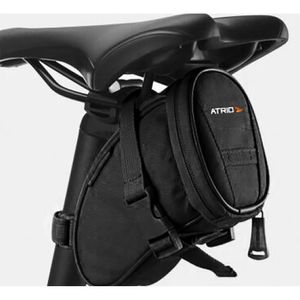 Bolsa de Selim Atrio para Bicicleta 1 Litro Resistente à Água com Refletivo em Poliéster e PVC Preto - BI093