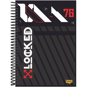 Caderno Baag Espiral Universitário Capa Dura Easy Masculino 10 Matérias 200 Folhas - Sortido